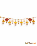 Kamal Yellow Blossom Toran - full product on a white background with Torancart branding