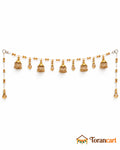 Sunehri Jhumka Drop Toran - full product on a white background with Torancart branding