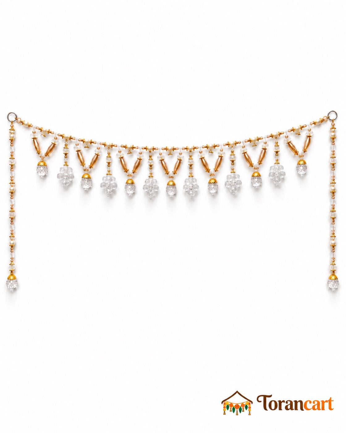 Amber Clear Drop Toran - full product on a white background with Torancart branding