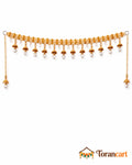 Amber Jhumka Crystal Drop Toran - full product on a white background with Torancart branding