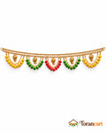 Ganesh Pom-Pom Swag Toran - full product on a white background with Torancart branding
