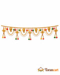 Ganesh Shubh Swastik Toran - full product on a white background with Torancart branding