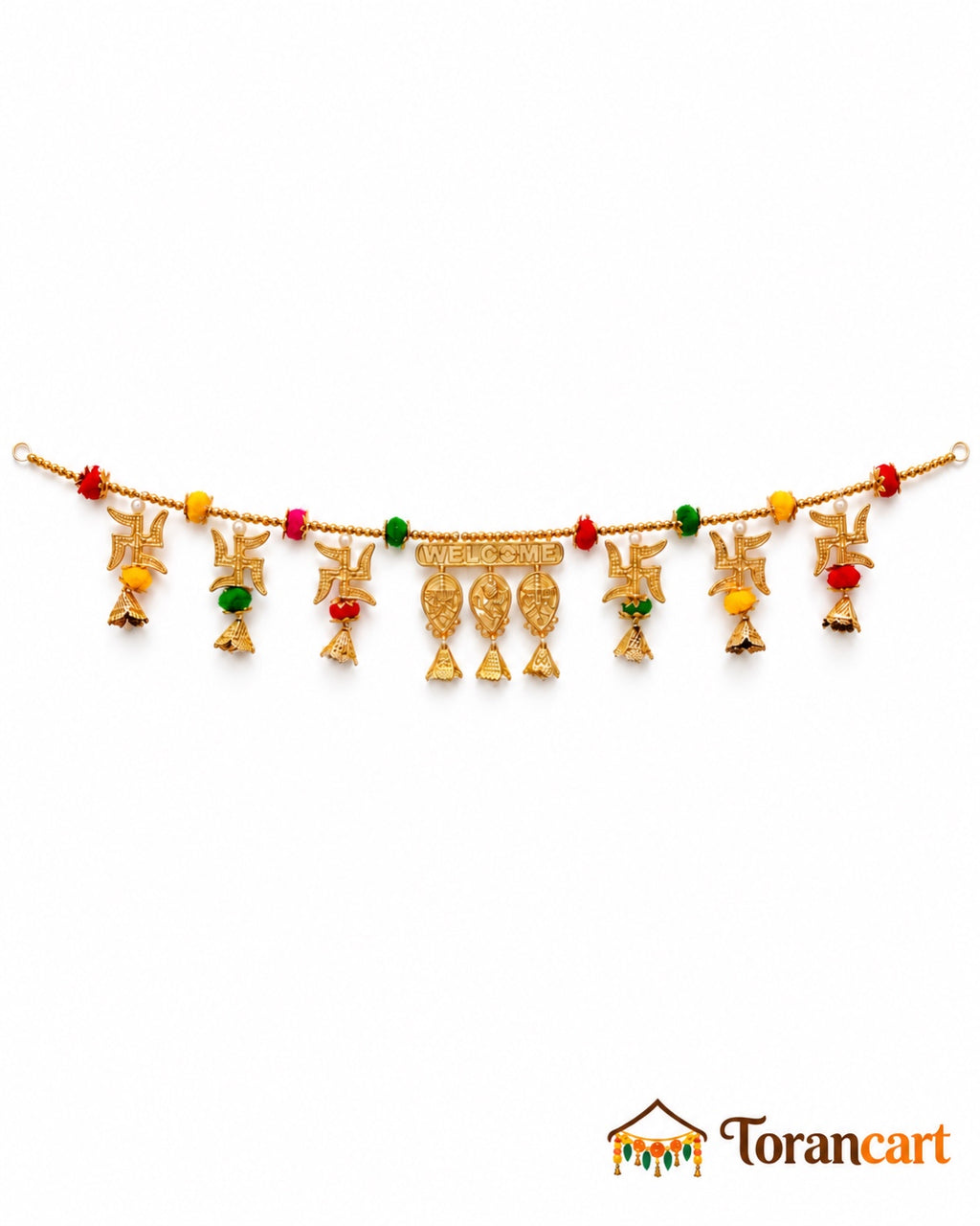 Shubh Labh Welcome Toran - full product on a white background with Torancart branding